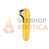 Dual Love Yellow succionador y vibrador con control inalambrico bluetooth